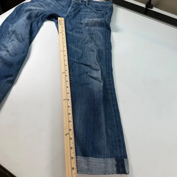 Hudson Jeans Made In USA Straight Leg Cuffed Denim Size 27 - Picture 9 of 12